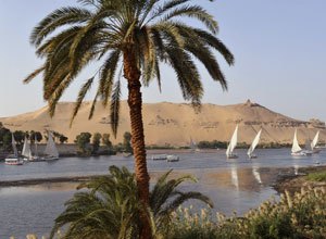 Felukkaer på Nilen i Egypten
