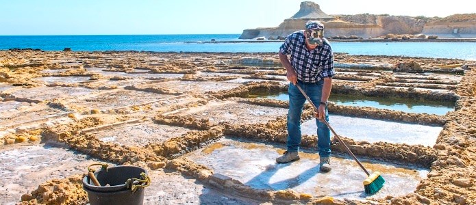 350 år gammal saltproduktion - Gozo