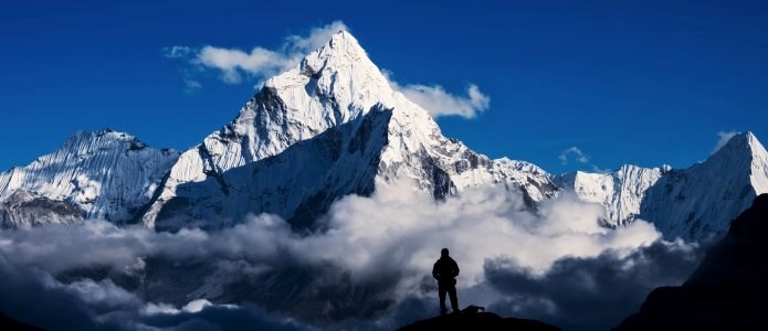 Utsikt över Mount Everest från Nepalsidan