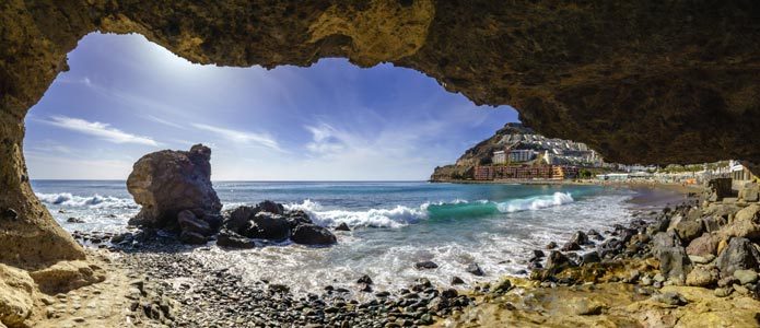 Playa del Cura, harmonisk och solig badort på Kanarieöarna