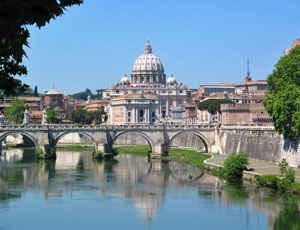 Sol, Peterskyrkan och floden i Rom